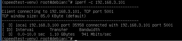 Debian HVM iperf