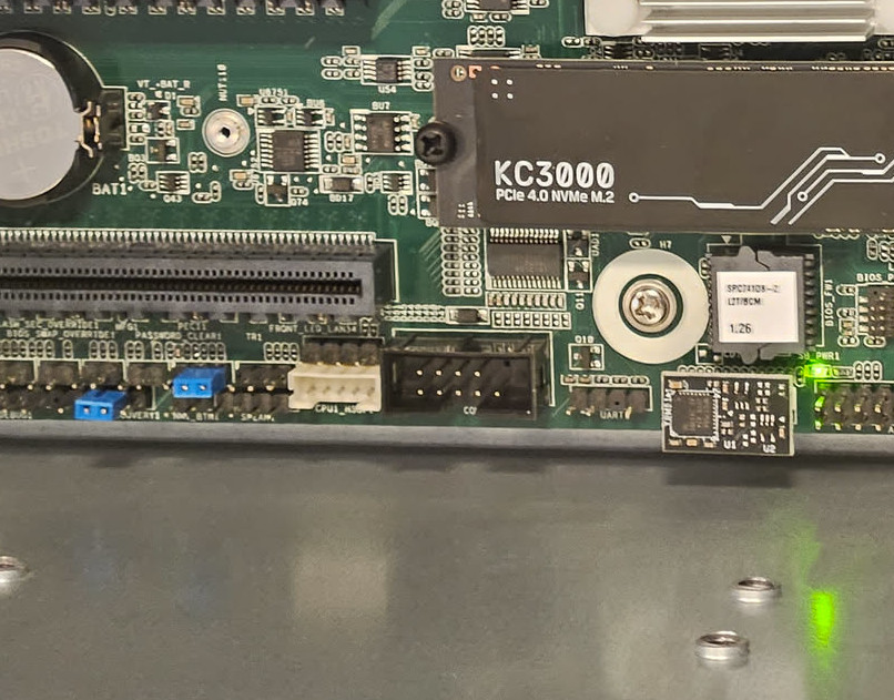 Location of the serial port