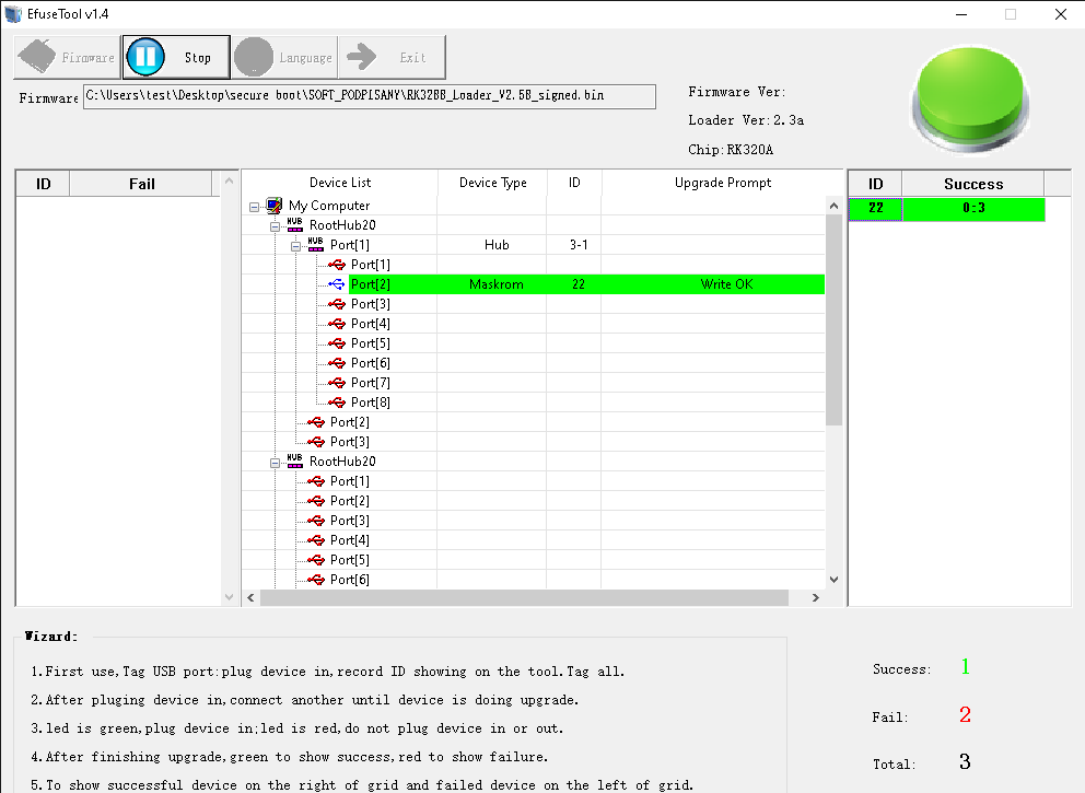 eFUSE burn successful