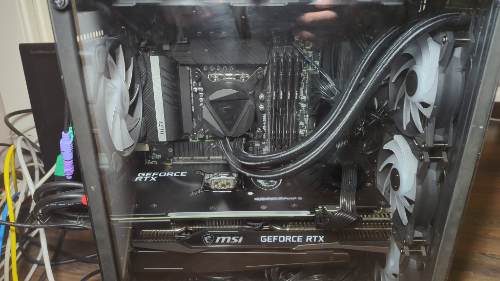 Liquid cooling mounted