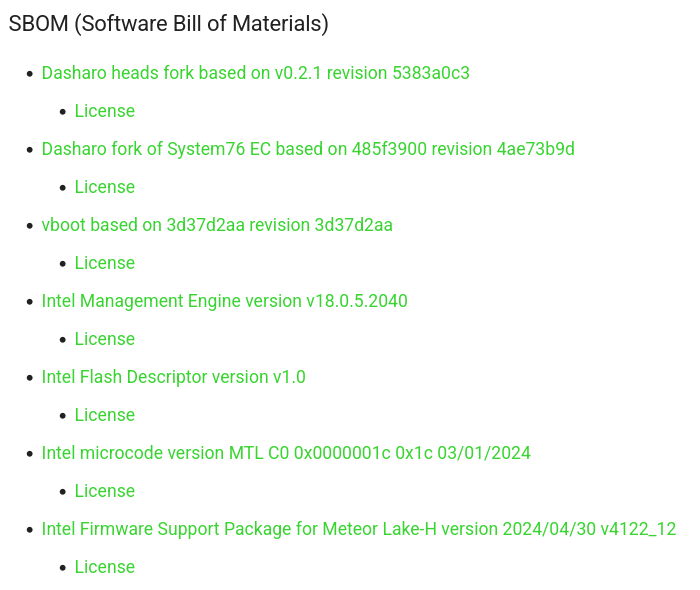 V540TU Heads v0.9.0 SBoM