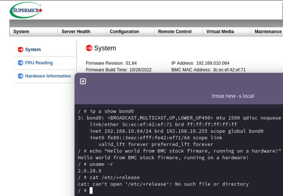 x11ssh stock UART access